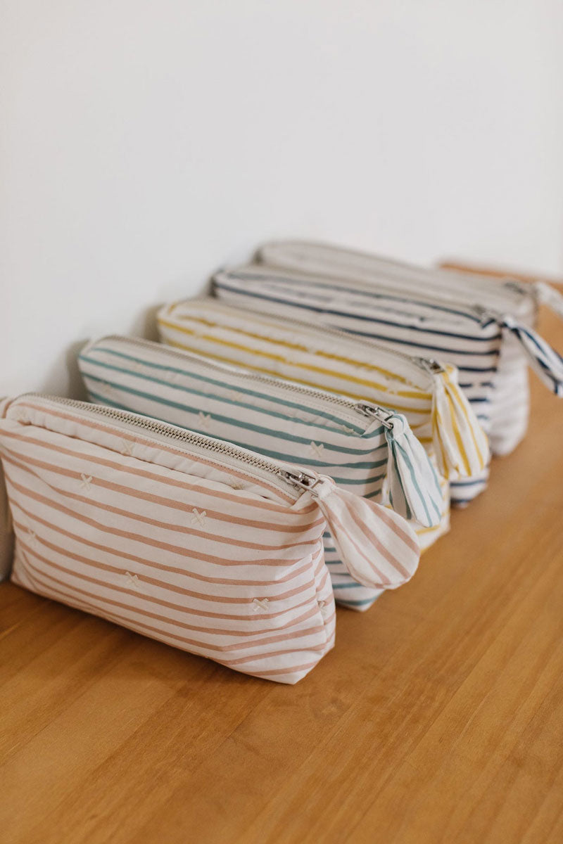 On The Go Mini Pouch - Stripes Away Rose Pink