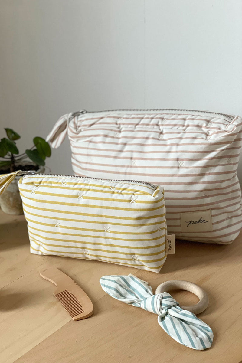 On The Go Mini Pouch - Stripes Away Rose Pink