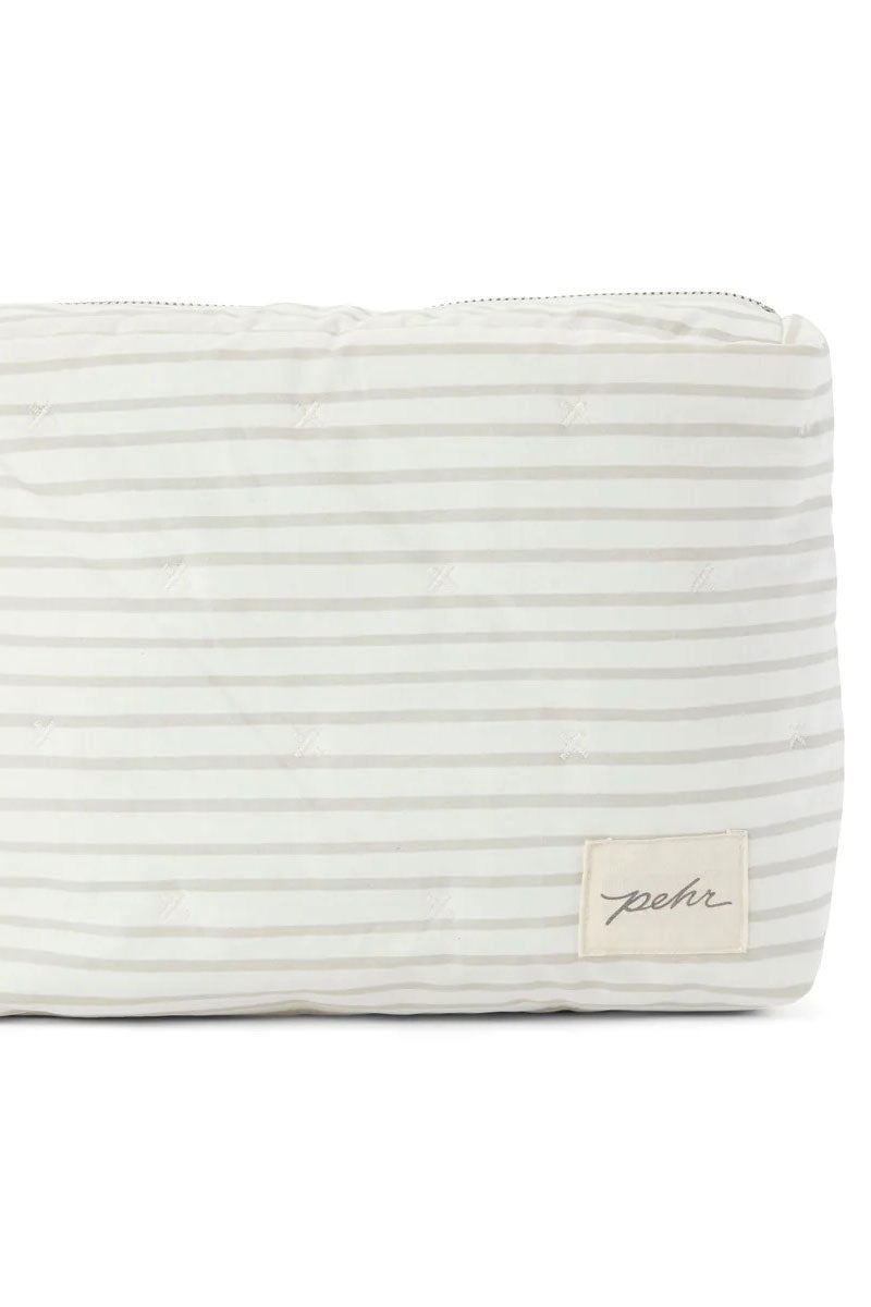 On The Go Pouch - Stripes Away Pebble Grey