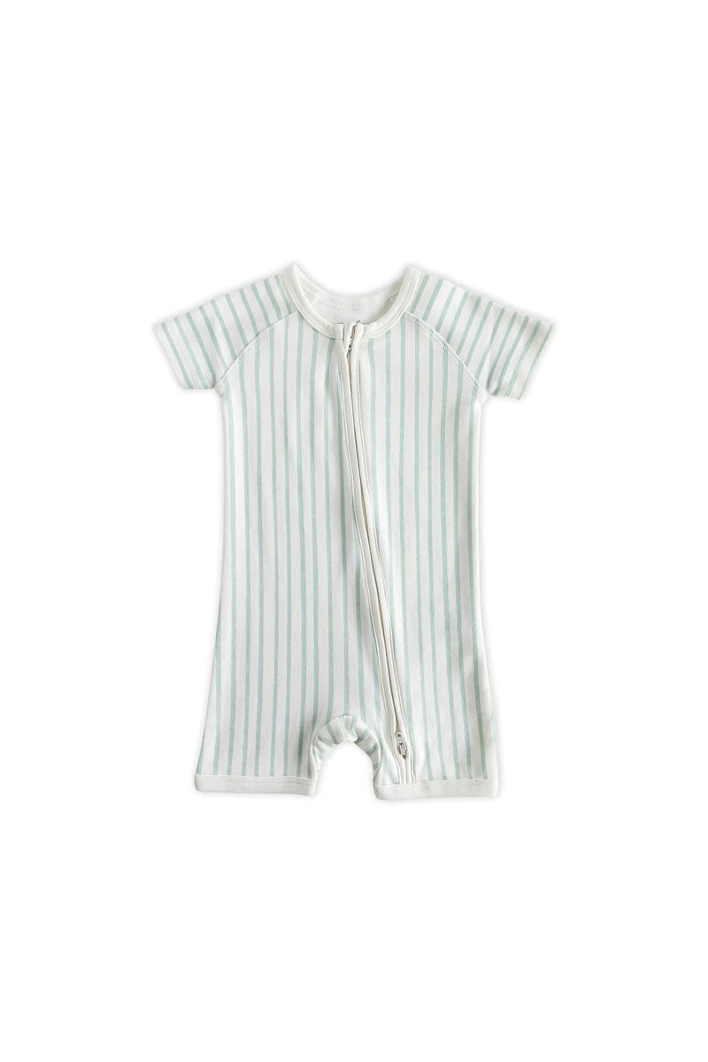 Short Sleeve Stripes Away Sleeper - Sea