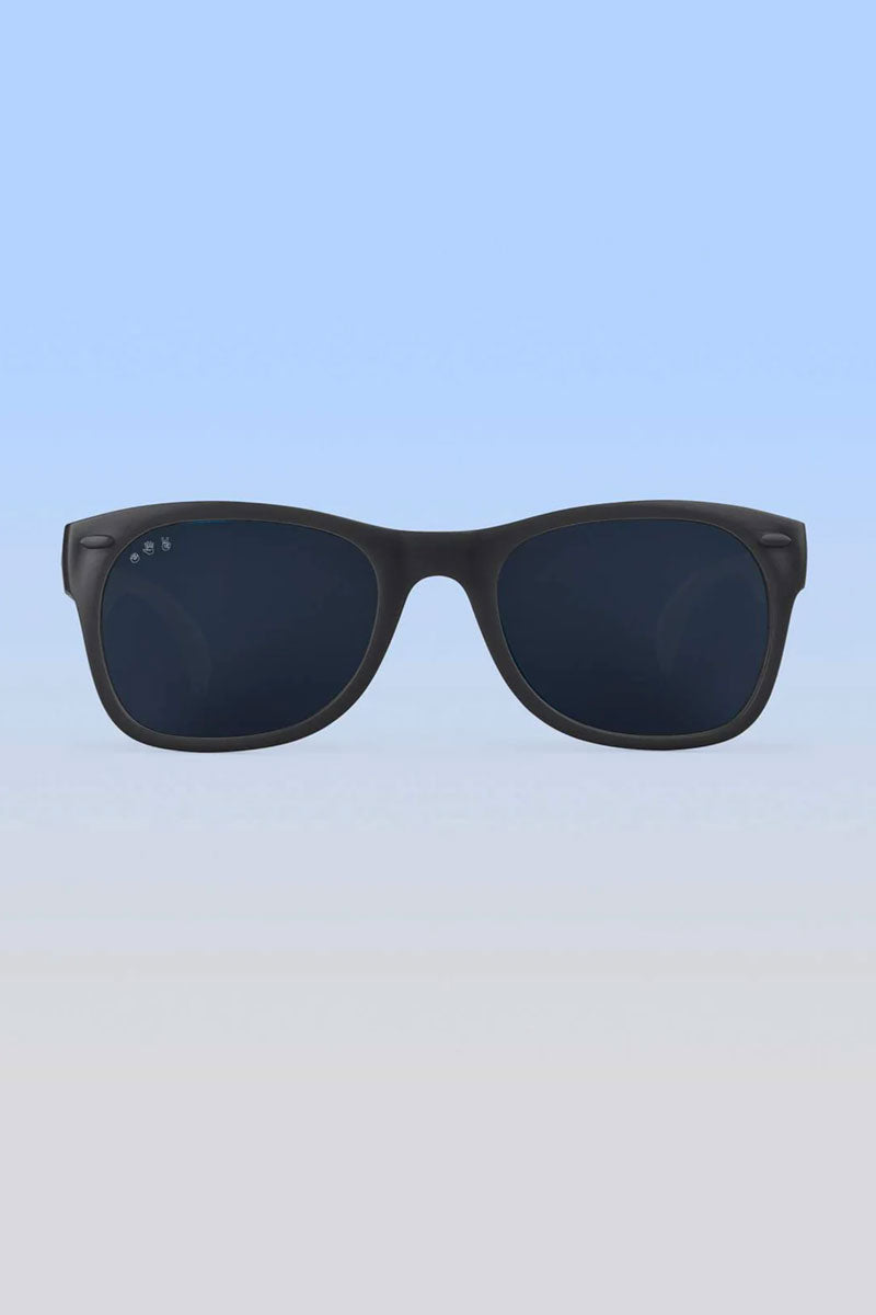 Round Sunglasses - Black Frame w/ Grey Polarized Lens